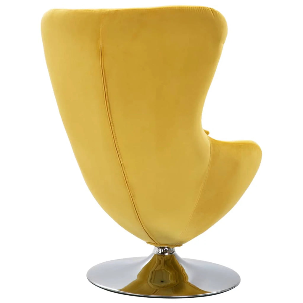 Swivel Egg Chair with Cushion Yellow G4676