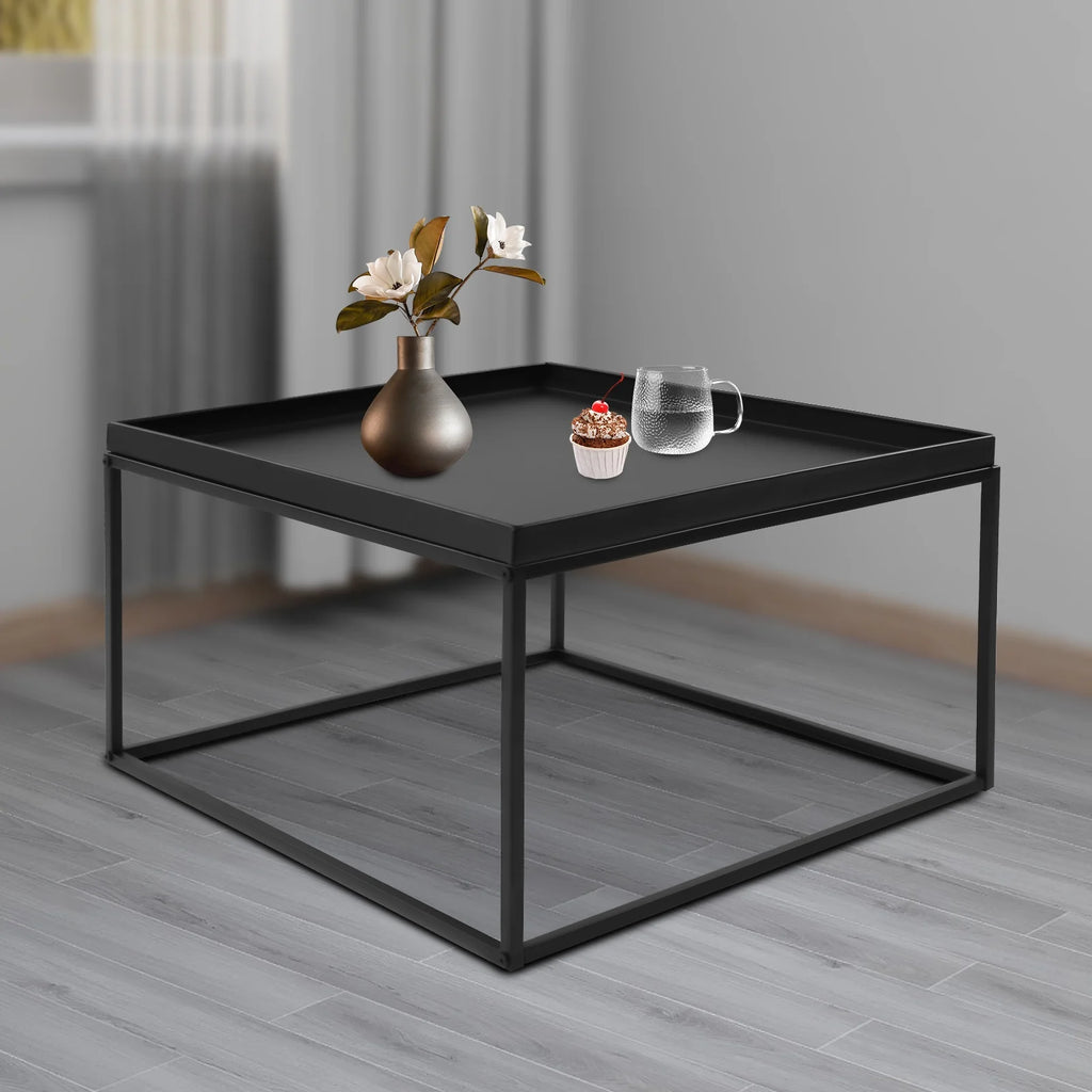 Black Metal Tray End Table S231