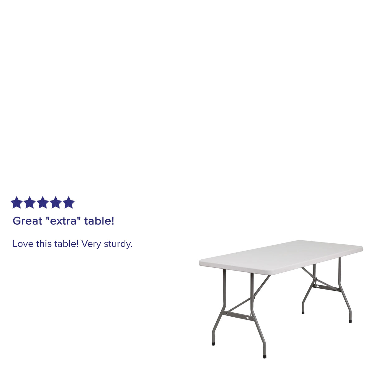 Granite White Plastic Folding Table Z958