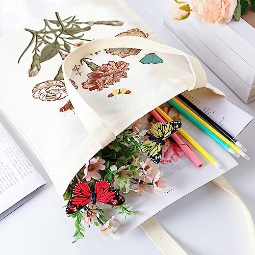 6 Pcs Canvas Book Totes Bags K991196