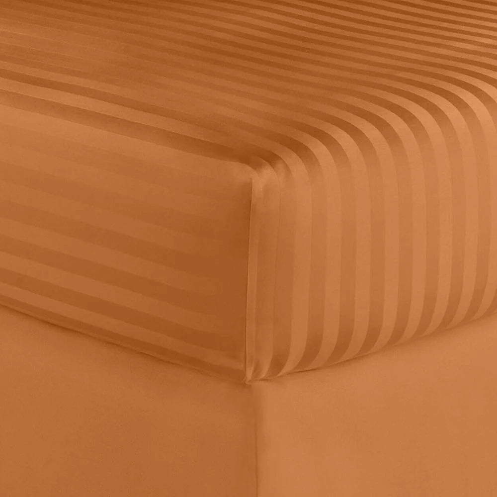 1200 Thread Count Egyptian Cotton 4-Piece Deep Pocket Stripe Sheet Set C979