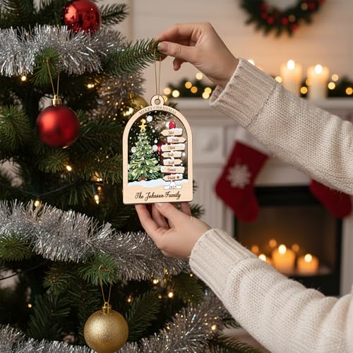 Acrylic Mix Wooden Christmas Tree Ornaments Q9137