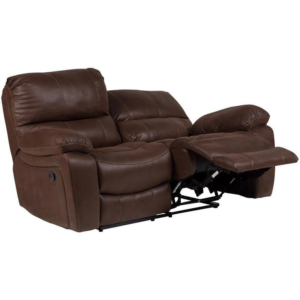 Brown Microfiber Reclining Loveseat C454599