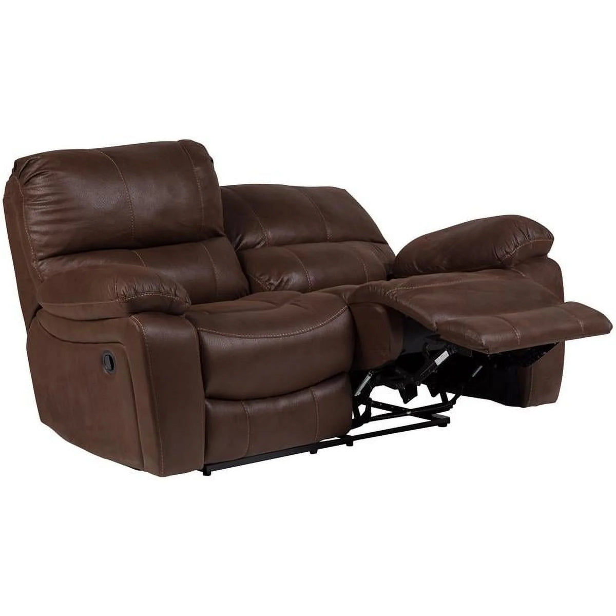 Brown Microfiber Reclining Loveseat C454599