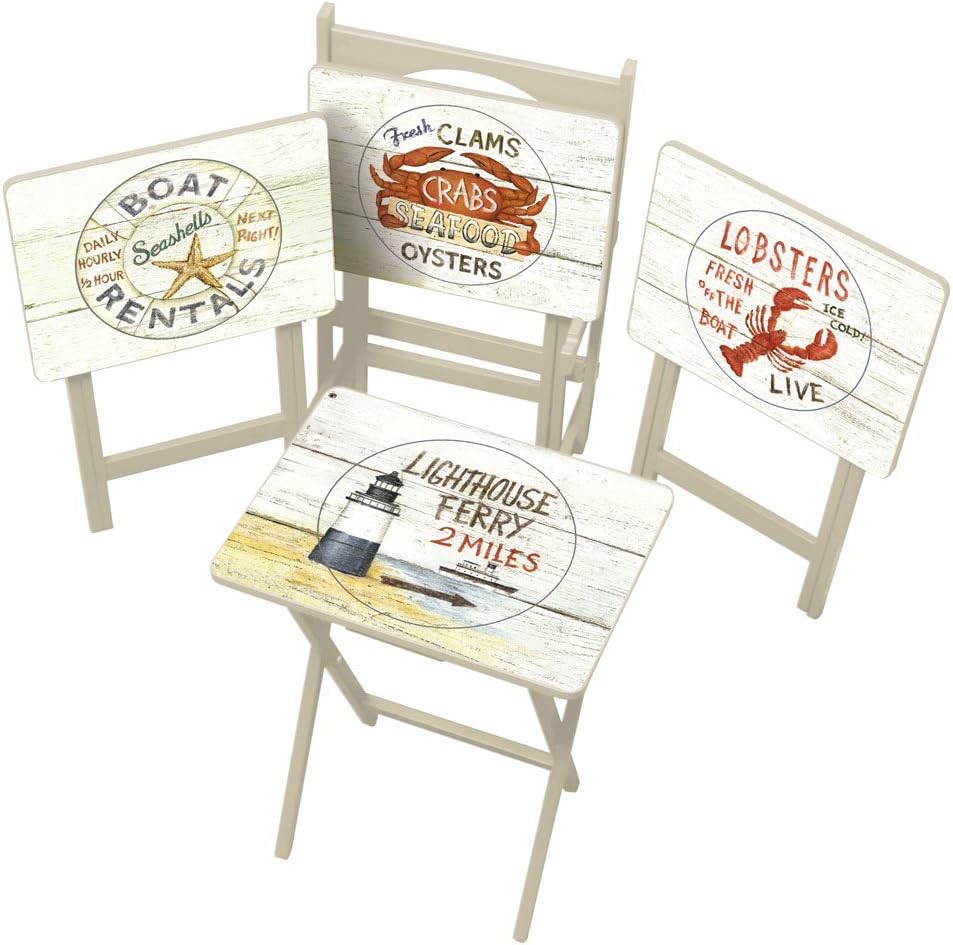 Set of 4 TV Trays with Stand P631