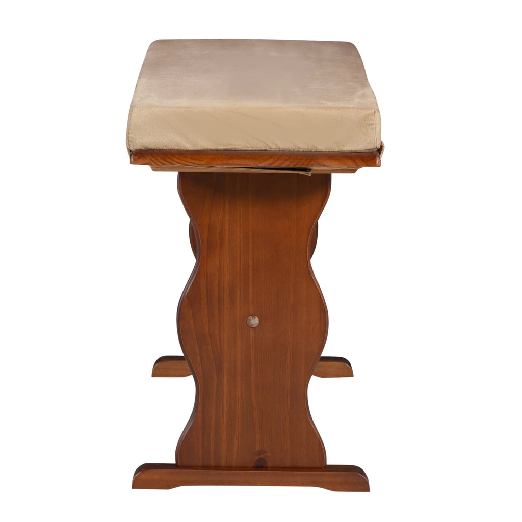 Beige Microfiber Corner Dining Nook Cushion Set U664