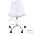Black Acrylic Rolling Office Chair L7331