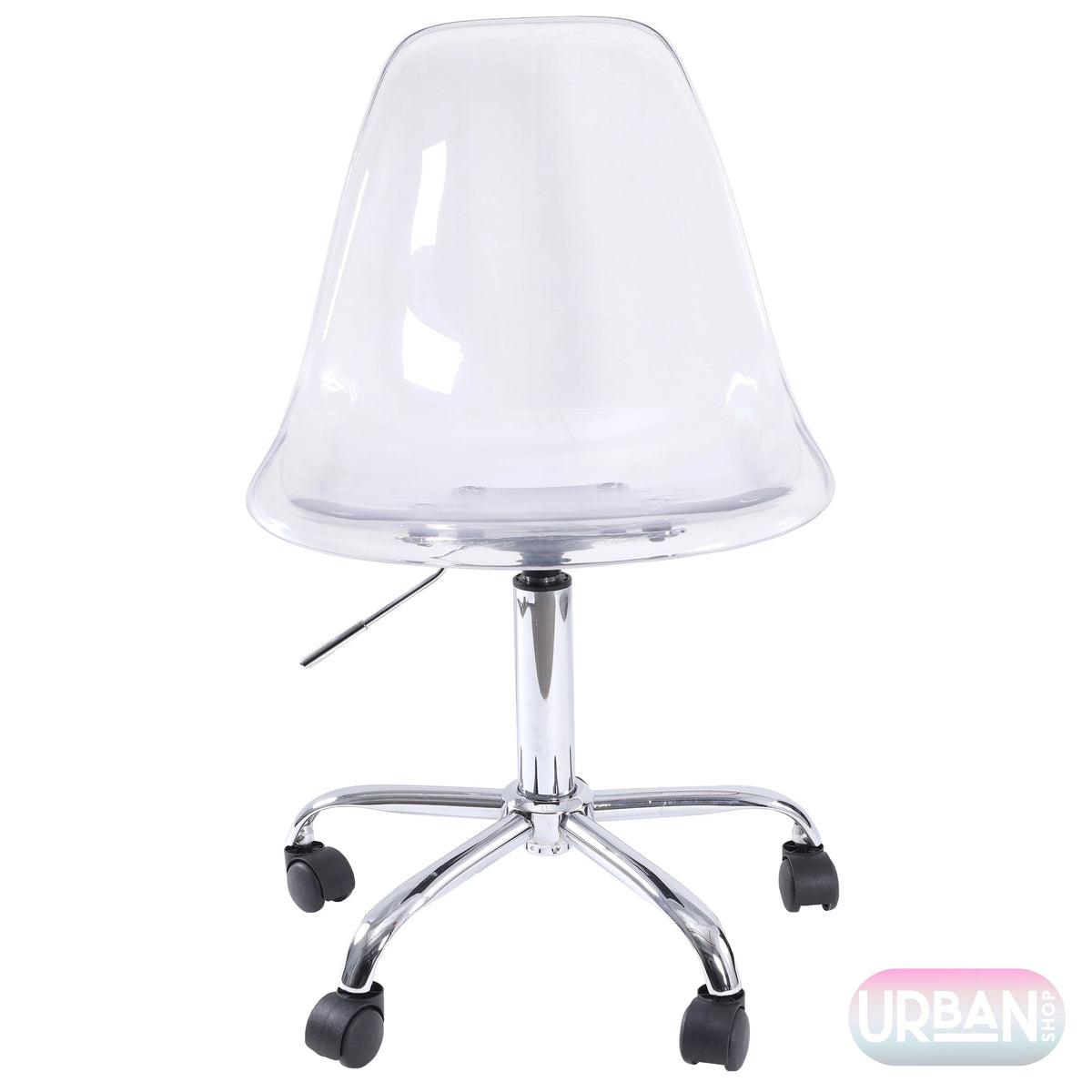Black Acrylic Rolling Office Chair L7331