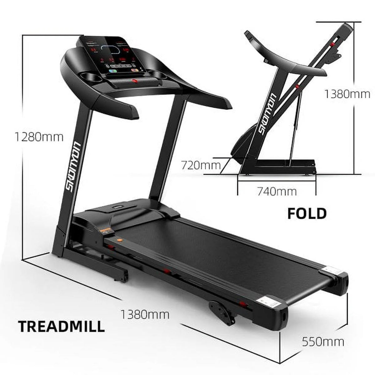 Folding Electric Treadmill with Incline S537