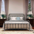 Queen Size Metal Bed Frame with Headboard J71894