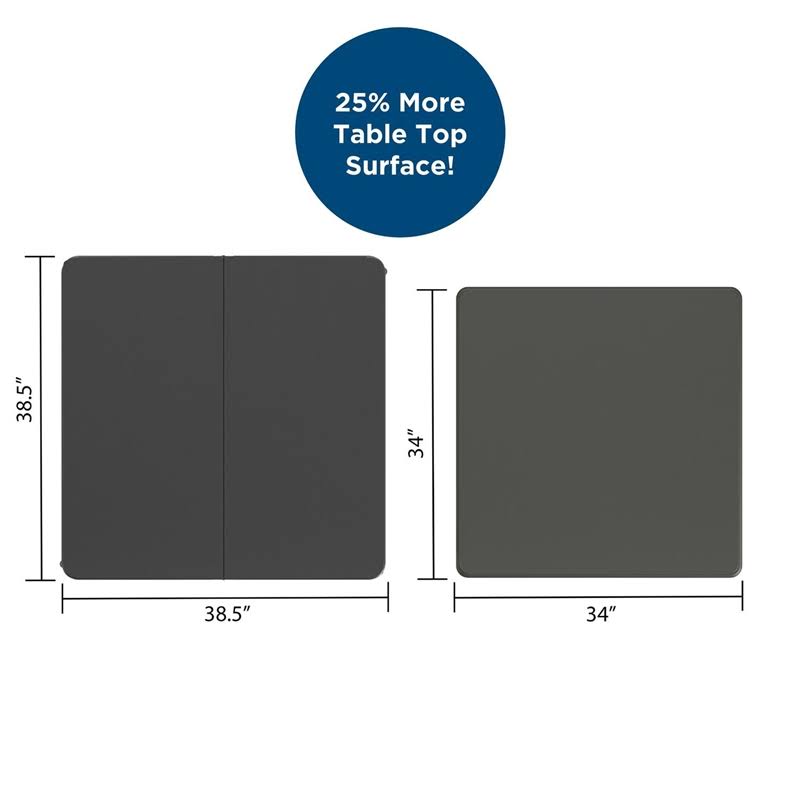 Black Resin Fold-in-Half Card Table N412256