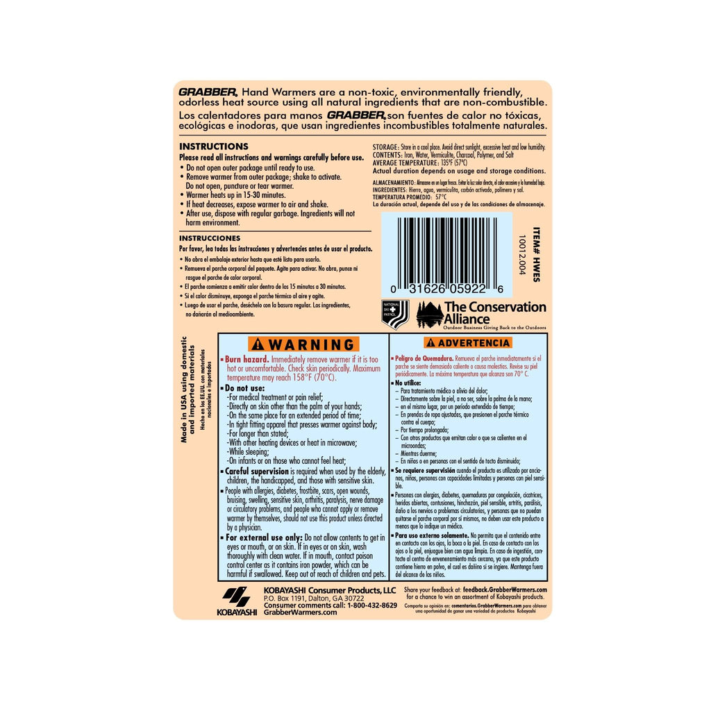 Hand Warmers 320 Pair V8614