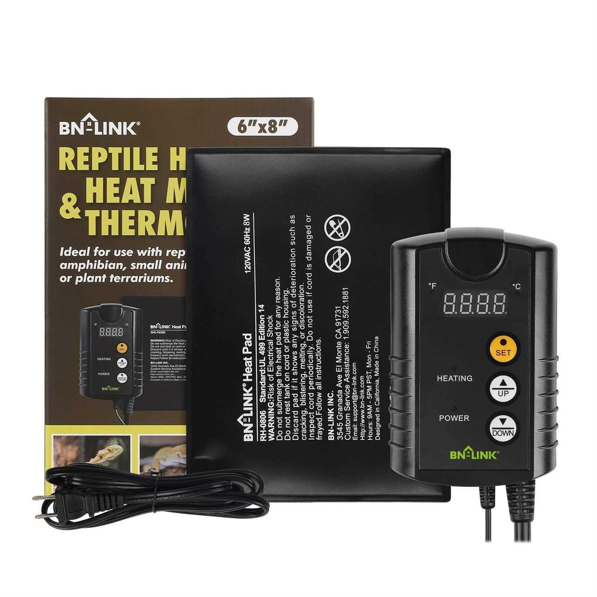 Reptile Heating Pad and Digital Thermostat Combo Set M7900