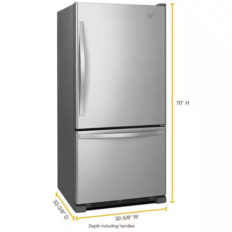 22 cu. ft. Stainless Steel Bottom Freezer Refrigerator U60815
