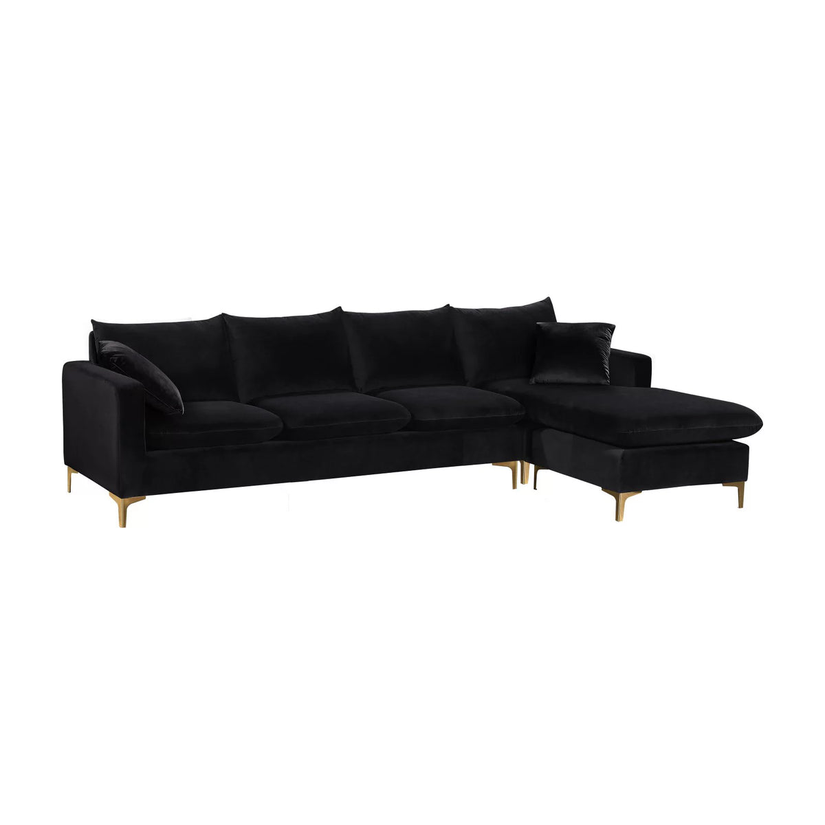 Black Velvet Reversible Sectional Y950637