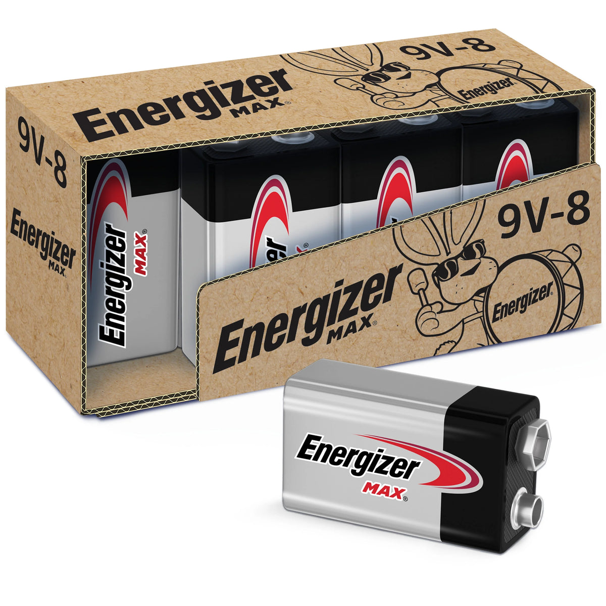 9V Alkaline Batteries 8 Pack C66241