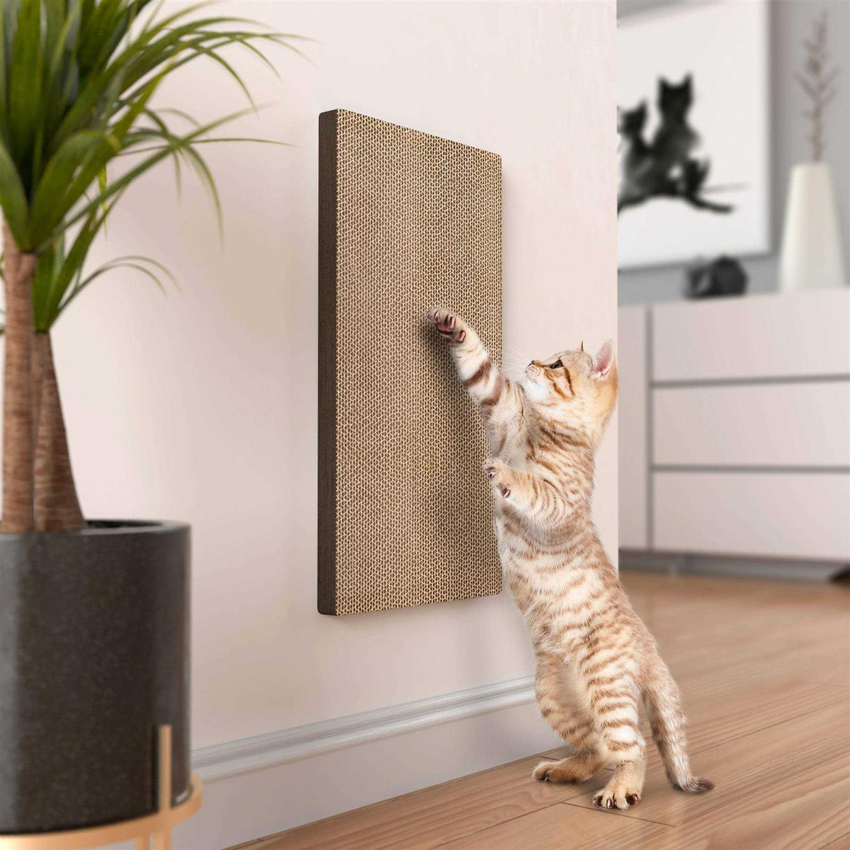 Wall Mount Cat Scratcher with Silvervine Catnip H18020