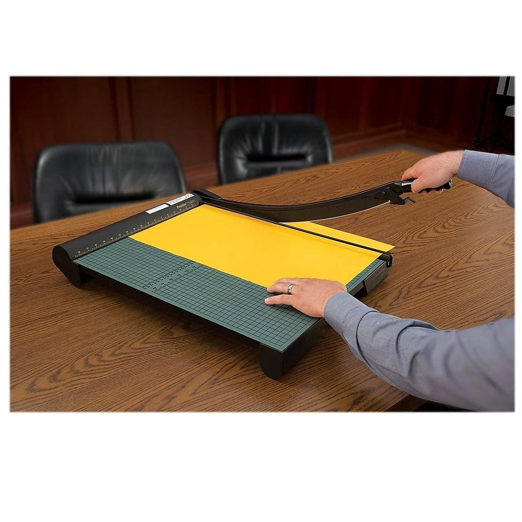 Green Paper Trimmer 20 Sheets Wood Base J6329