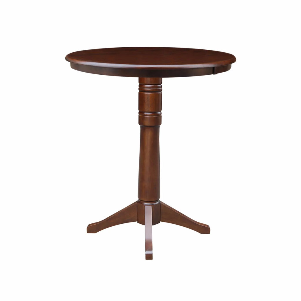 White Round Pedestal Bar Height Table N136934