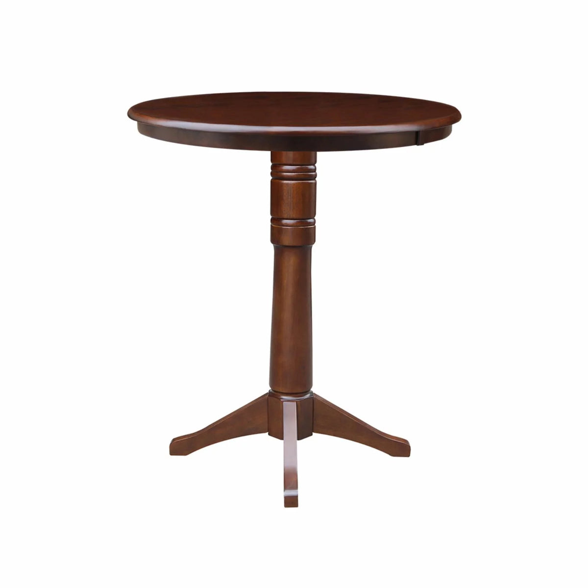 White Round Pedestal Bar Height Table N136934