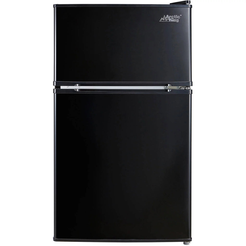 Black 3.2 Cu ft Two Door Mini Fridge with Freezer R728772