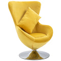 Swivel Egg Chair with Cushion Yellow G4676