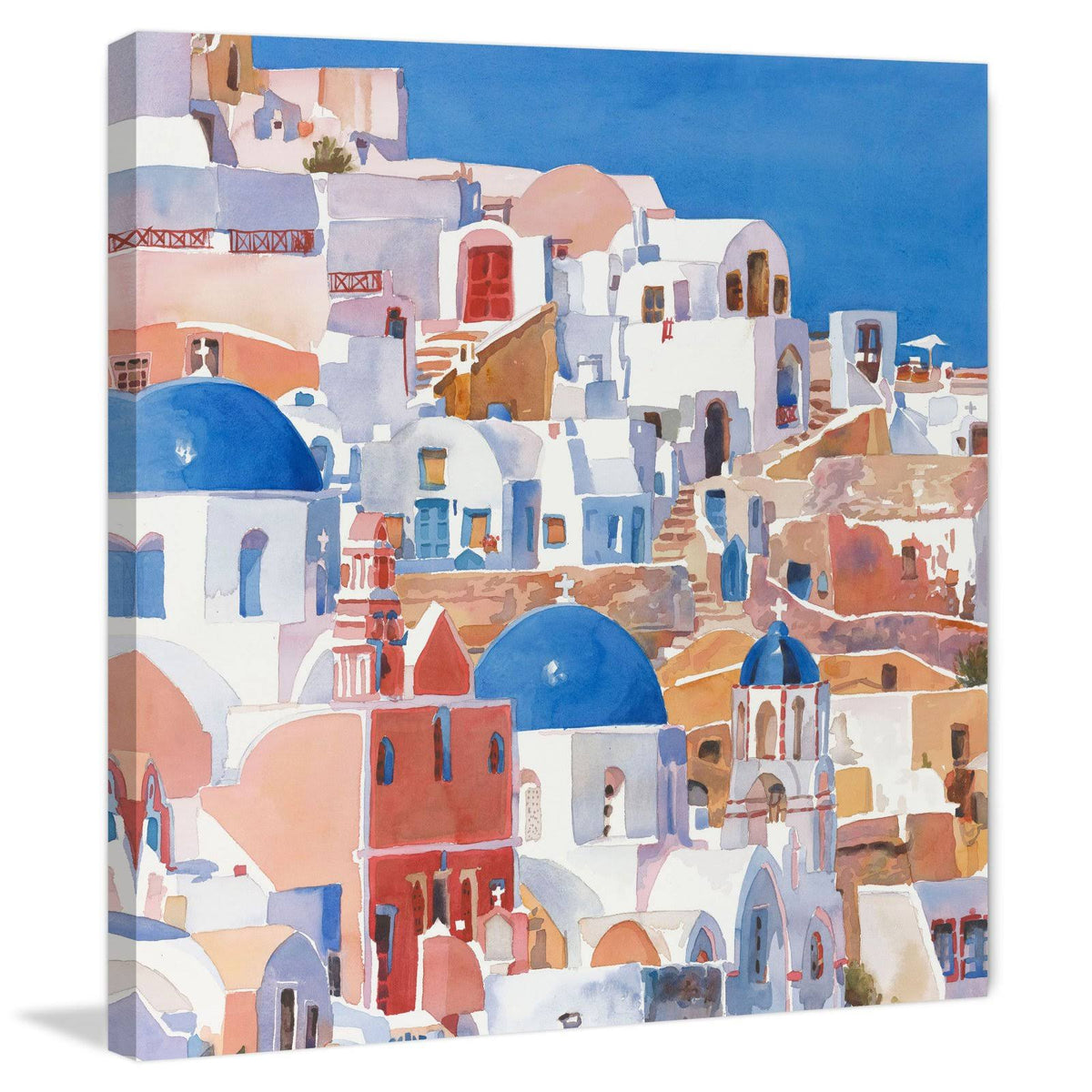 Watercolor Painting Print on Wrapped Canvas S22337