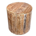 Reclaimed Wood 18 inch Round Side Table V1986