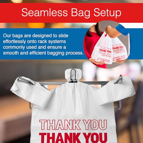 Thank You Plastic Bags 350 Count White N84870