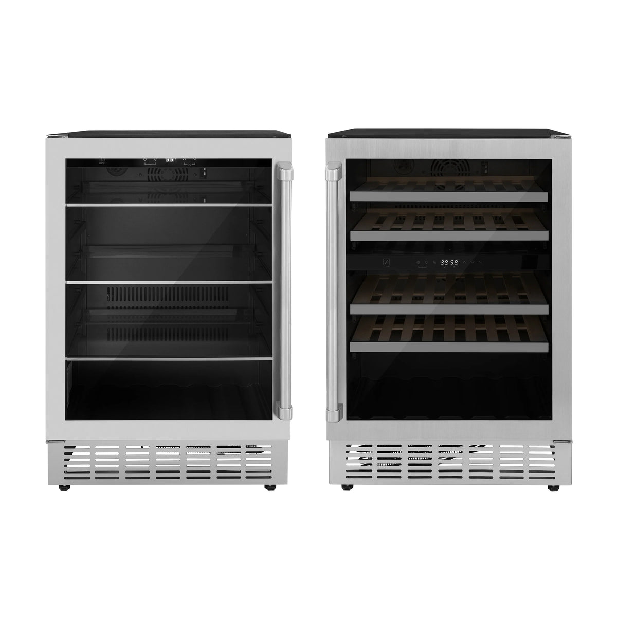 24 Wine Cooler and 24 Beverage Fridge J907