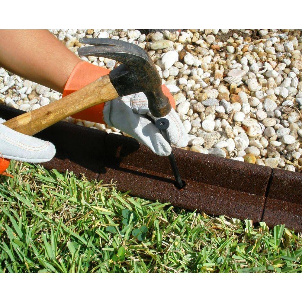 Green Rubber Landscape Edging 48-Count S947077