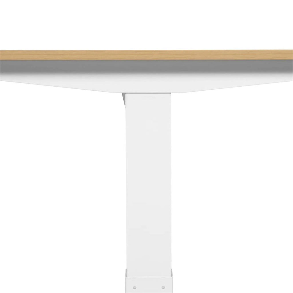 White Height Adjustable Wood and Metal Desk E4371