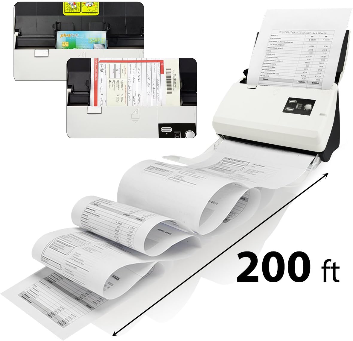 Duplex Document Scanner with 50 Sheet Auto Document Feeder G198