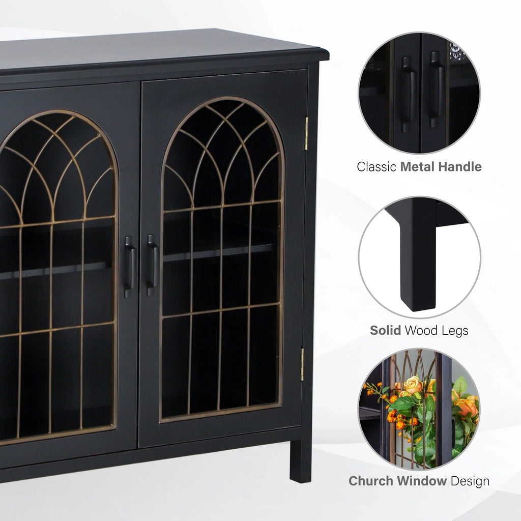 2-Door Accent Cabinet with Metal Door J25087