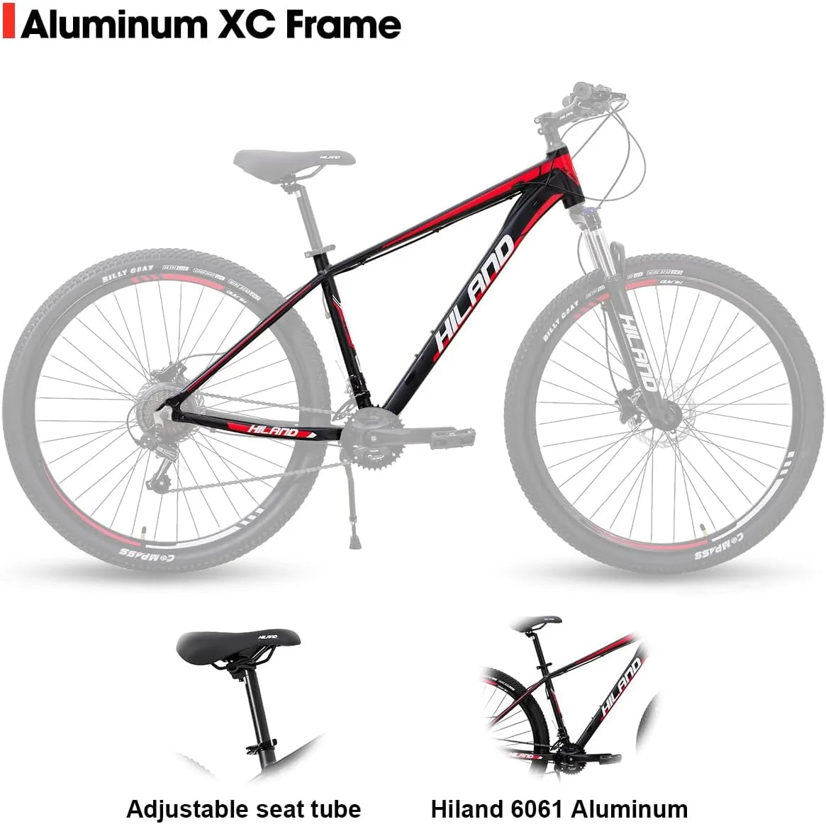 29 Inch Black Hardtail Mountain Bike M2368