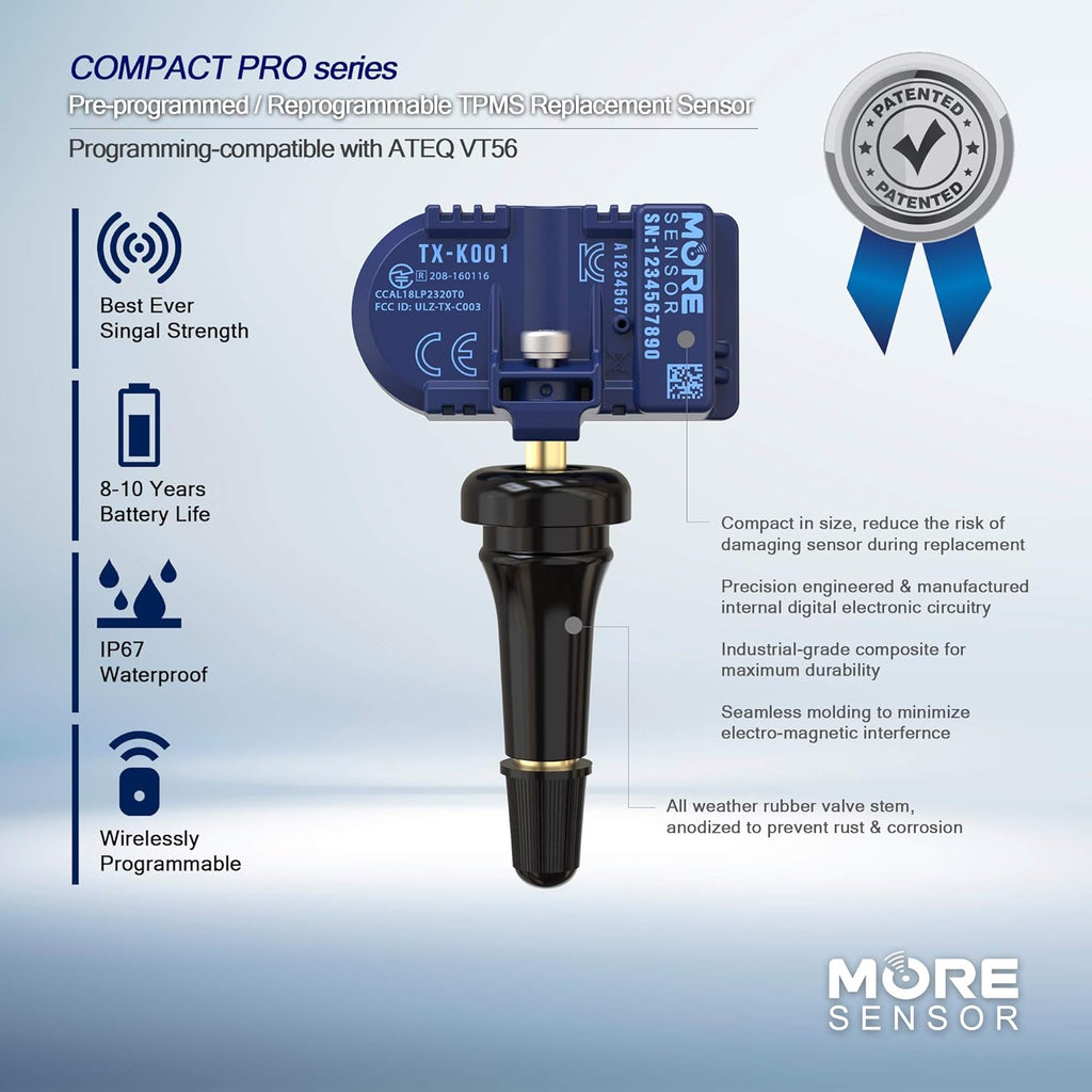 433MHz TPMS Tire Pressure Sensor 4-Pack H847303