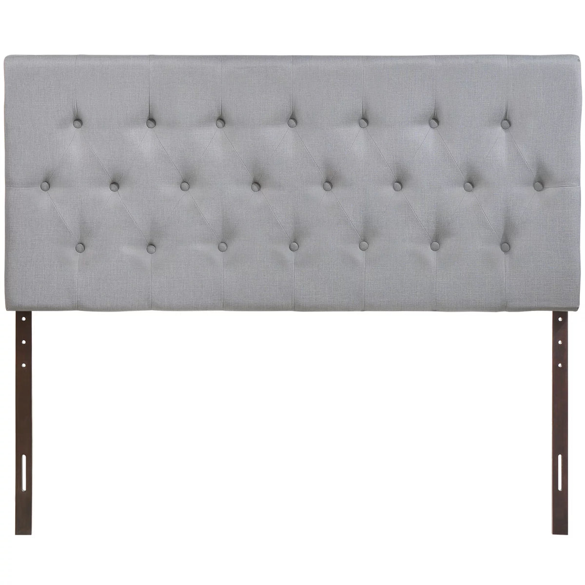 Queen Size Grey Fabric Headboard Q115827