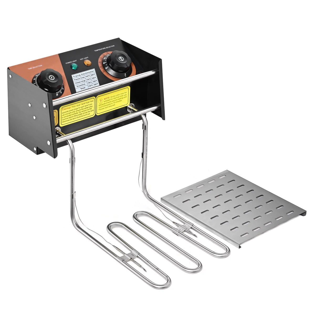 Commercial Electric Stainless Steel Deep Fryer with Basket & Lid T956