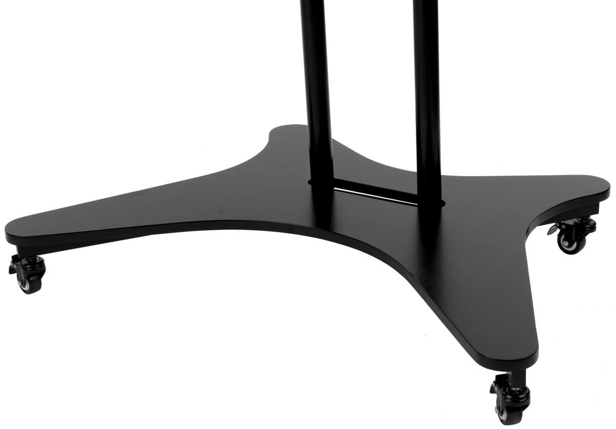Rolling TV Cart with Shelf, Height Adjustable Black C67556