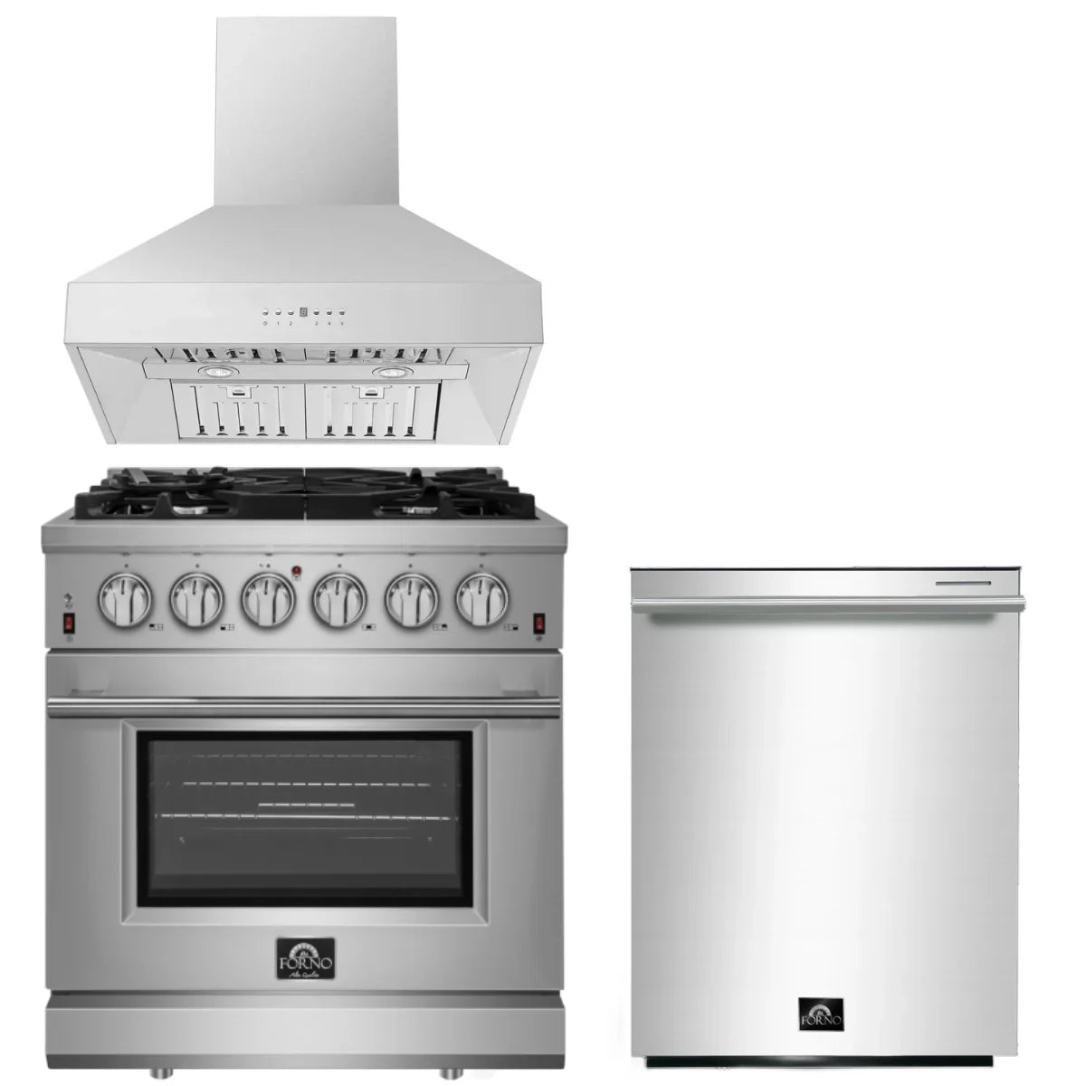 30 Inch Gas Range Wall Mount Range Hood Dishwasher T2133