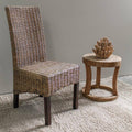 Brown Rattan Weave Dining Chair with Mahogany Hardwood Frame V809