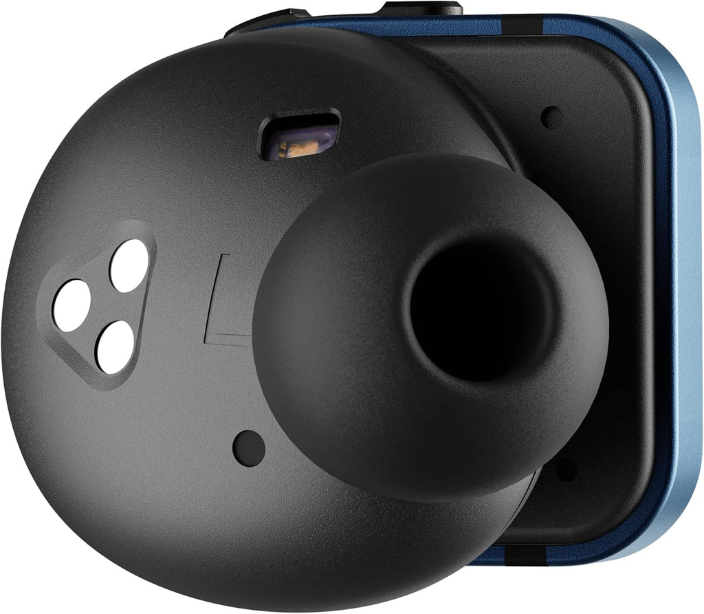 Blue Sapphire Glass Black Case Noise-Cancelling True Wireless Earphones J2381