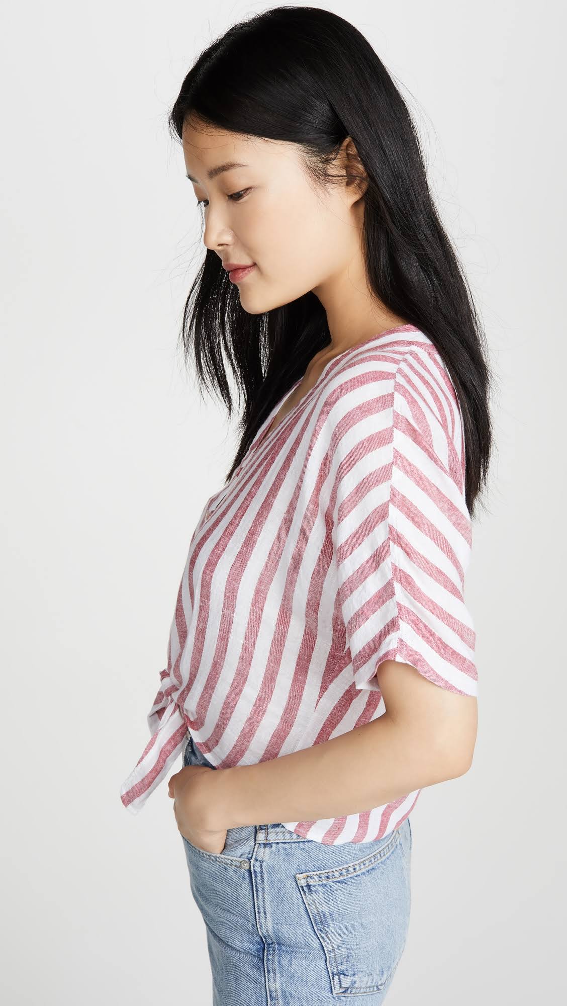 Carmine Stripe Top O298