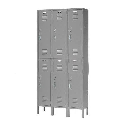 12 x 18 x 36 in. 6 Door Gray Locker L801