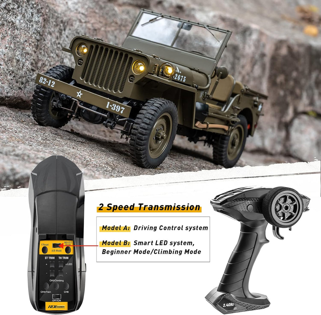 1/12 4x4 RC Rock Crawler with LED Lights T63358