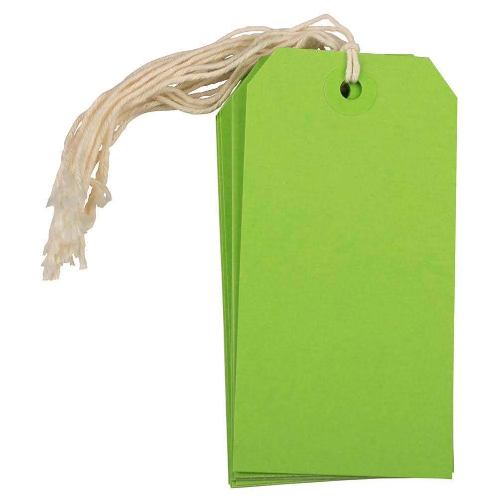 Gift Tags with String Green Q90360