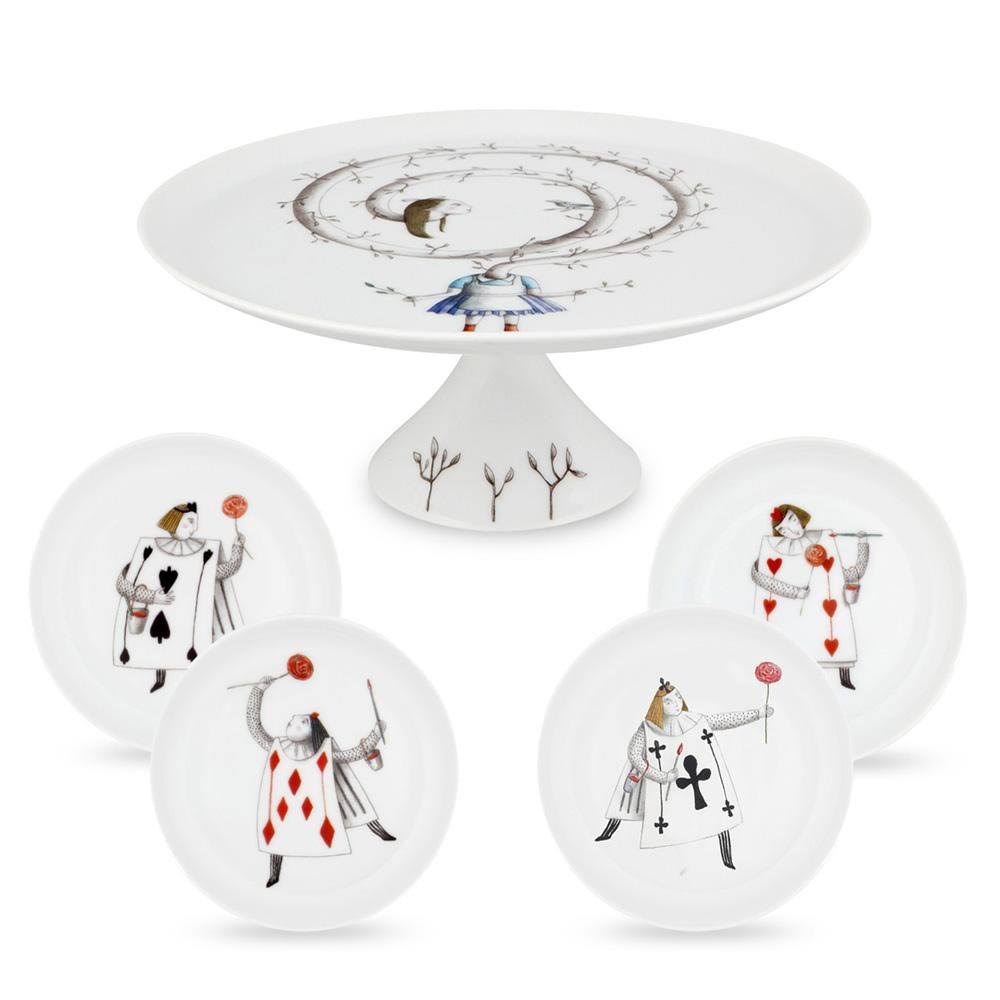Small Footed Cake Plate Set of 4 X4355