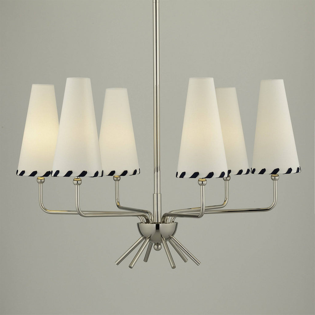 6 Light Polished Nickel Chandelier I55410