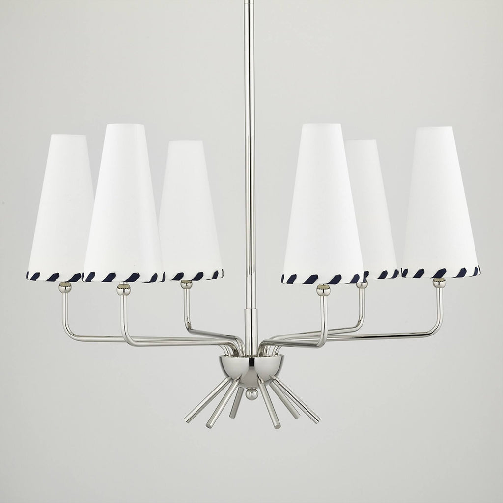6 Light Polished Nickel Chandelier I55410