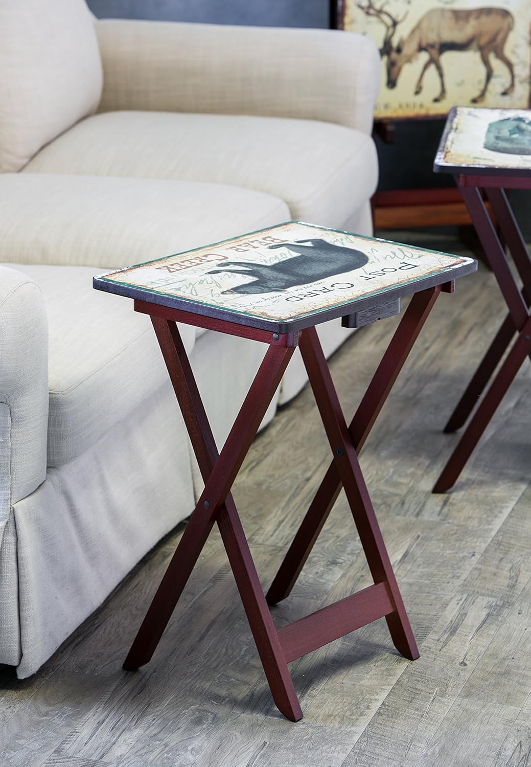Set of 4 TV Trays with Stand P631